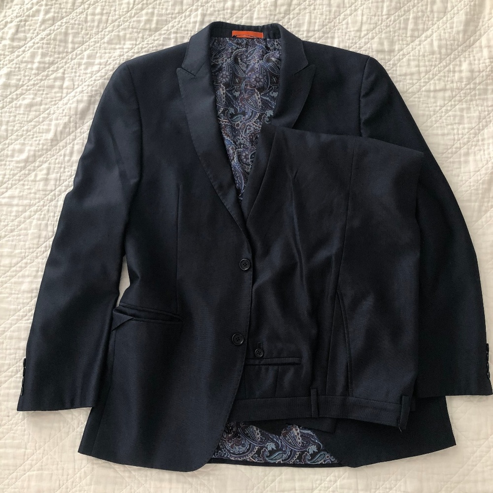 Men's Tallia Navy Blue Slim-Fit Suit
